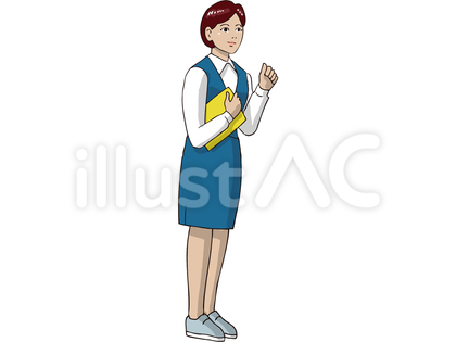 女子社員 元気をだす