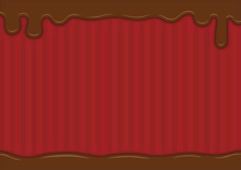 チョコレートとストライプ柄の背景素材05 チョコレートとストライプ柄の背景素材05 バレンタイン,背景,フレーム,チョコレート,チョコ,バレンタインデー,溶けた,パターン,手描き,おしゃれのイラスト素材