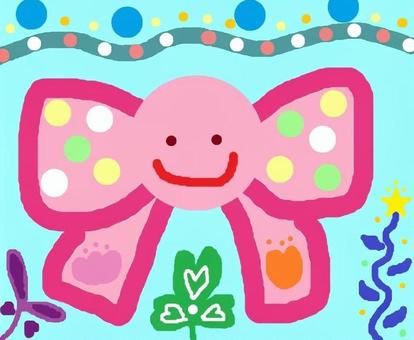 ハッピーリボン リボン,ハッピー,笑顔,楽しい,マル,カラフルのイラスト素材
