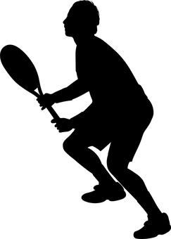 Tennis Silhouette, , JPG, PNG and AI