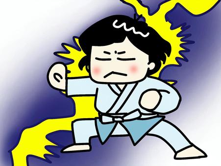 Illustration, fighting sports, judo, form, 