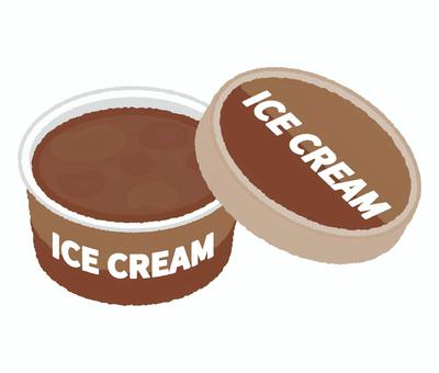 カップアイス・チョコ カップアイス,アイスクリーム,アイス,デザート,スイーツ,チョコレートアイスクリーム,おやつ,チョコ味,チョコ,チョコアイスのイラスト素材
