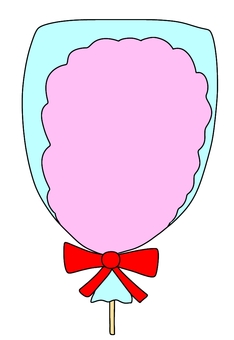 Illustration, cotton candy, a stall, bag, 