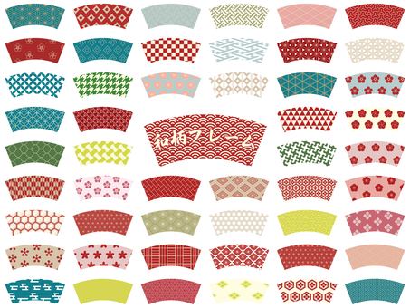 和柄フレーム背景 和柄,フレーム,和風,お正月,和,模様,背景,紋様,七五三,パターンのイラスト素材