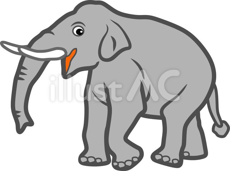 ぞうのイラスト 生き物,動物,動物園のイラスト素材