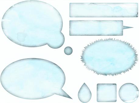 Watercolor style material (winter) Callout / banner set Watercolor style material (winter) Callout / banner set
