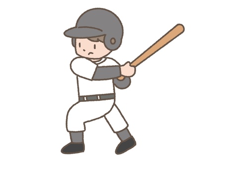 野球をする男の子 野球,スポーツ,運動,男の子,少年,バッター,ユニフォーム,バットのイラスト素材