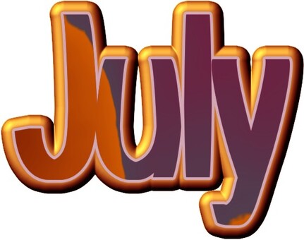 July, calendrier, logo, plan, JPG and PNG