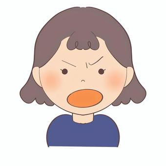 言い合いをする女性 女性,ケンカ,怒る,苛立ち,言い合い,文句,反対,バストアップ,上半身のイラスト素材