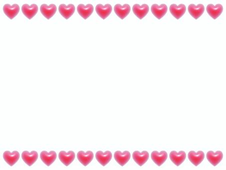 ピンクのハートの長方形3Dフレーム2 ハート,フレーム,3d,立体,パターン,長方形,マーク,可愛い,バレンタイン,フェミニンのイラスト素材