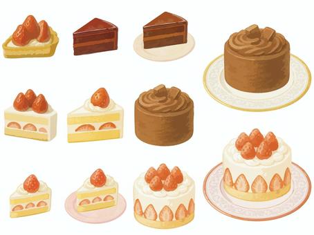 Illustration, cake, shortcake, chocolate cake, 