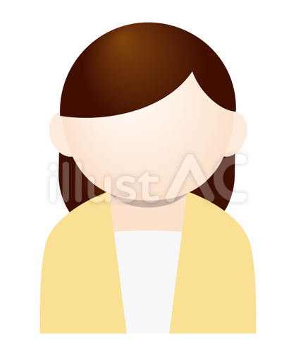 ロングヘアの女性アイコン