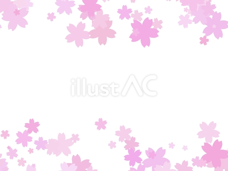 桜　上下5 桜,春,花のイラスト素材