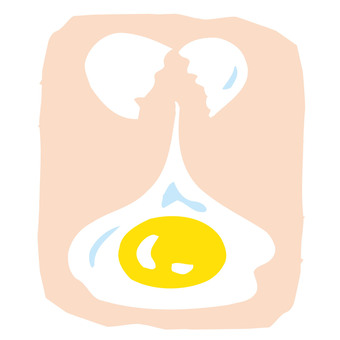 Illustration, egg, to break, yolk, 