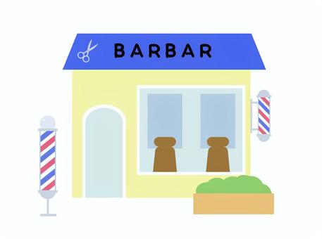 理容室 理容室 理容室,理髪店,床屋,床屋さん,店舗,お店,建物,ベクター,イラスト,かわいいのイラスト素材