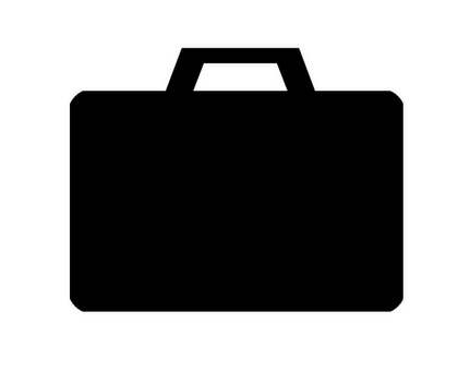 ビジネスバッグシルエット ビジネスバッグシルエット ビジネス,バッグ,かばん,買い物,ファッション,おしゃれ,シルエット,仕事,転職,就活のイラスト素材