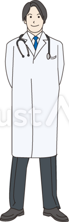 医者1 男性,白,研究のイラスト素材