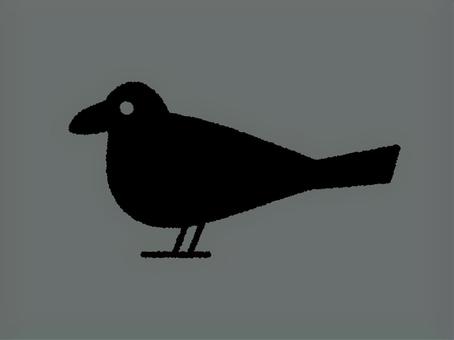 シンプルなカラスのアイコン 鳥,カラス,動物,デザイン,アイコン,羽,線画,挿絵,野生,羽根のイラスト素材