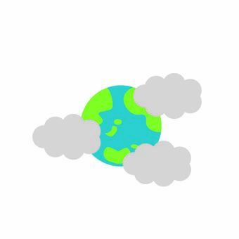 大気汚染 大気汚染,地球,陸,海,雲,環境,自然のイラスト素材