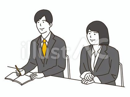研修を受ける男女のビジネスパーソン