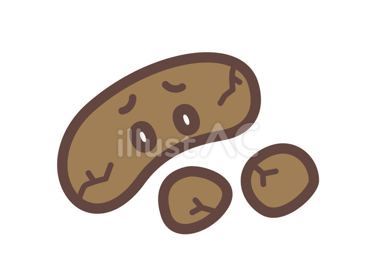 便秘気味のうんち うんち,うんこ,不健康のイラスト素材