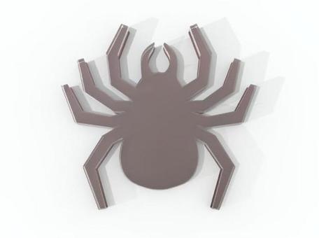 クモ_アクリル風 クモ,3d,リアル,ハロウィン,アクリル,お祭り,ハロウィーン,お化け,おしゃれ,立体のイラスト素材