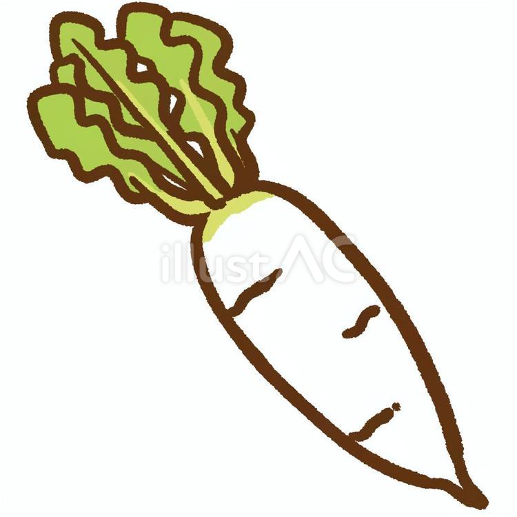 手書きのだいこん だいこん,野菜,食べ物のイラスト素材