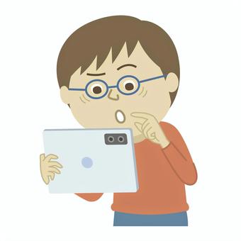 視力_子どもスマホ1 子ども,キッズ,小学生,近視,近眼,目,視力,視力低下,疲れ目,姿勢のイラスト素材