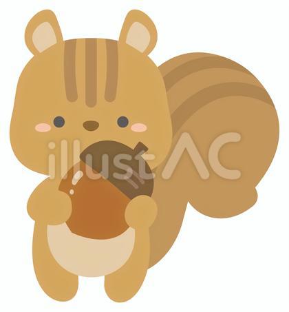 リスとどんぐり02