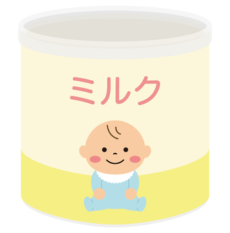 粉ミルク 粉ミルク,赤ちゃん,ミルク,粉,栄養,乳幼児,飲み物,成長,缶,かわいいのイラスト素材