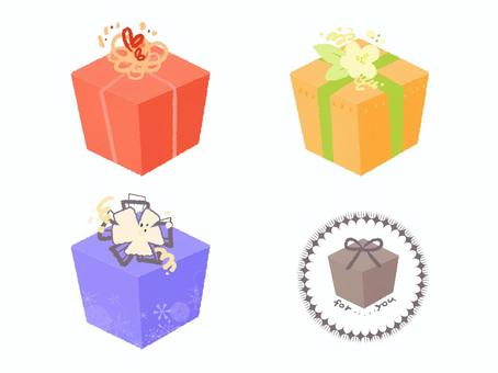 【手描き】プレゼントボックスセット 【手描き】プレゼントボックスセット プレゼント,ボックス,プレゼントボックス,箱,贈り物,贈答品,父の日,母の日,クリスマス,バレンタインデーのイラスト素材