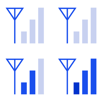 電波アイコン 青 電波,アイコン,携帯電話,スマートフォン,スマホ,通信,ネットワーク,インターネット,サイン,アンテナのイラスト素材