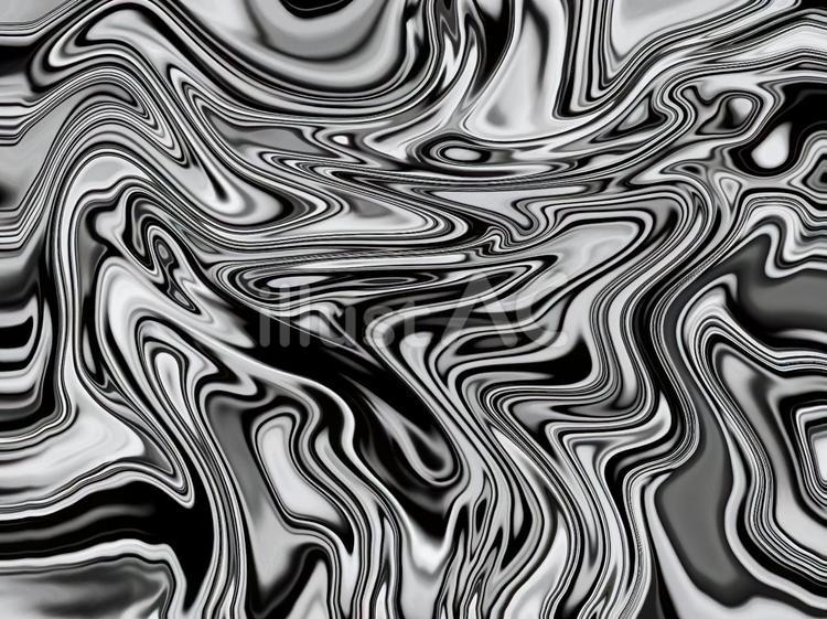 白黒の流線が描くマーブル風抽象背景 抽象,背景,モノクロのイラスト素材