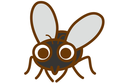 ハエ-4c ハエ,虫,昆虫,害虫,かわいい,シンプルのイラスト素材