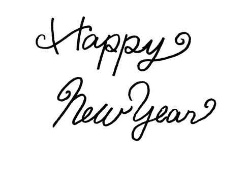 【ペン】Happy new year3 happynewyear,ハッピーニューイヤー,年賀状,文字,タイトル,テキスト,ロゴ,英語,フォント,ワードのイラスト素材