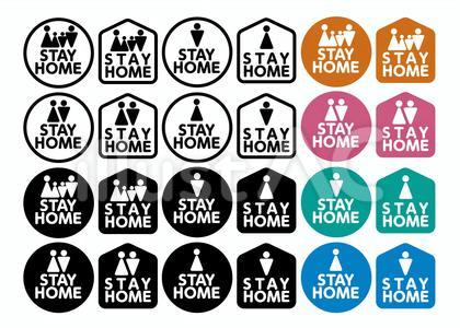 STAY HOME ピクトグラム
