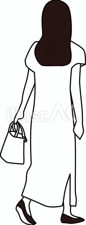歩行者　 歩行者,歩く,後ろ姿のイラスト素材