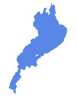 琵琶湖のシルエット 琵琶湖,シルエット,地図,滋賀県,観光,近江,湖,水鳥,池,釣りのイラスト素材