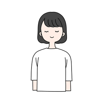 目を閉じた女性