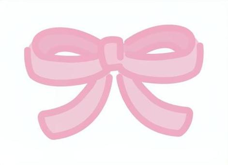 シンプルかわいいピンク色のリボン リボン,蝶々結び,結び,かわいい,ピンク,シンプル,アイコン,ロゴ,挿絵,イラストのイラスト素材