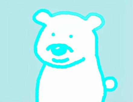 しろくま しろくま,水色,涼しげ,ゆるい,かわいいのイラスト素材
