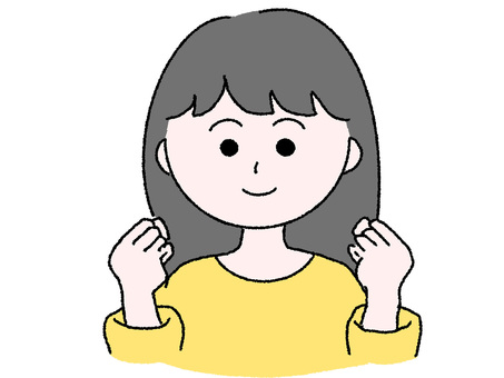 やる気を出す女性 やる気を出す女性 女性,人物,やる気,応援,握りこぶし,ガッツポーズのイラスト素材