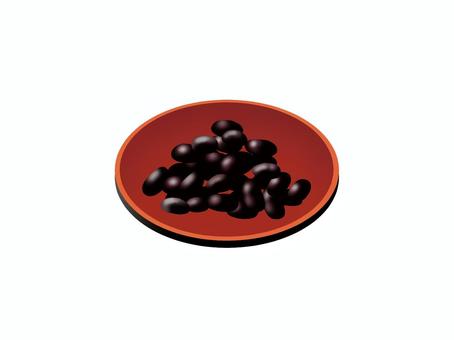 黒豆　おせち 黒豆,おせち,正月,和食,伝統料理,つやつや,お祝い,黒,豆,タンパク質のイラスト素材