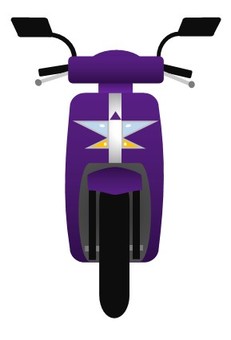 バイク59 スクーター,原付バイク,電動バイク,二輪,原動機付自転車,二輪車,自動二輪車,乗り物,車両,ミニバイクのイラスト素材