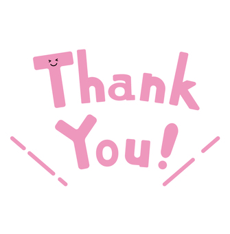 センキュー センキュー,thank,you,ありがとう,感謝,英語,文字,キャラクター,シンプル,かわいいのイラスト素材