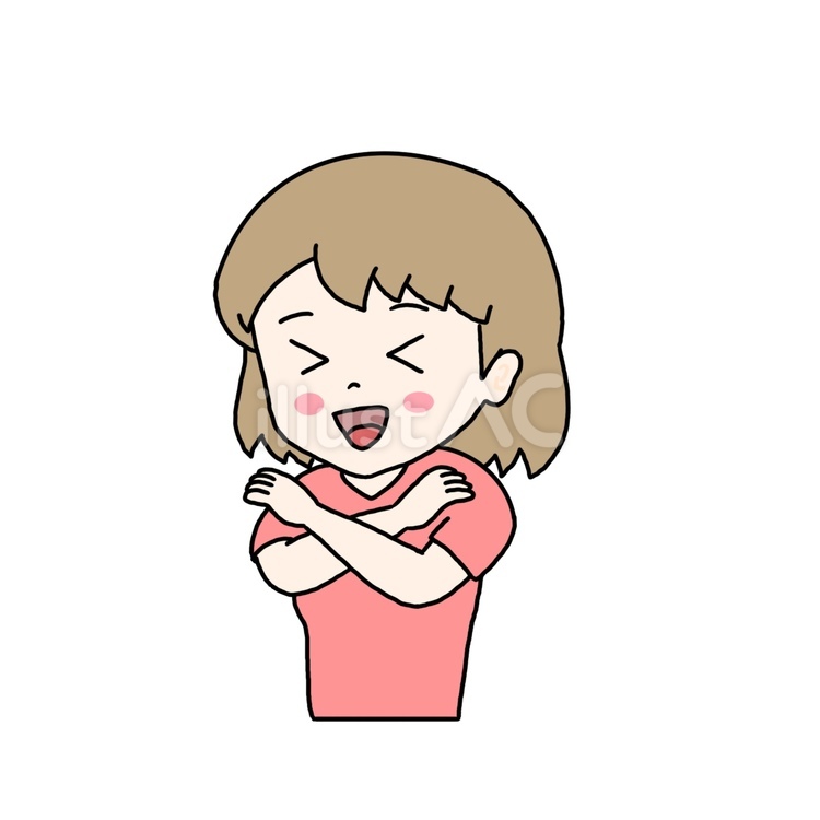 両手でバツを作る女性 バツ,ダメ,禁止のイラスト素材