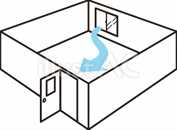 部屋の換気 換気,部屋,窓のイラスト素材