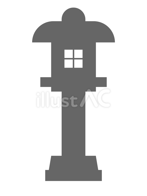 石灯篭のイラスト 石灯篭,和風,日本庭園のイラスト素材