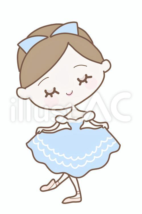 バレエ お辞儀のポーズ ブルー イラスト No 無料イラストなら イラストac