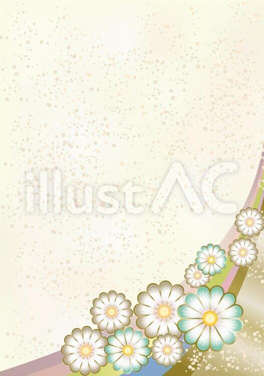 お正月模様菊11 バック,カード,和のイラスト素材